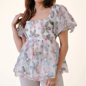 Pastel Floral Women’s Blouse